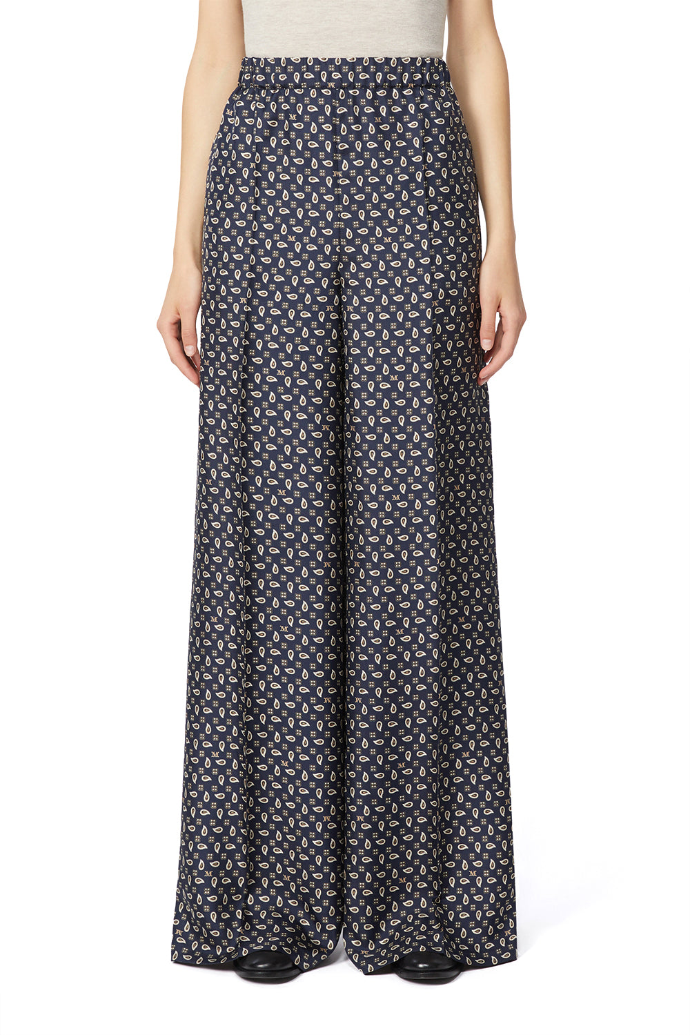 MAX MARA Pantalone in seta stampata MXMVISCHIO