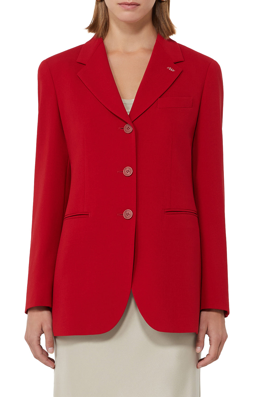MAX MARA Blazer in cady di lana "MXMLAMPADA"