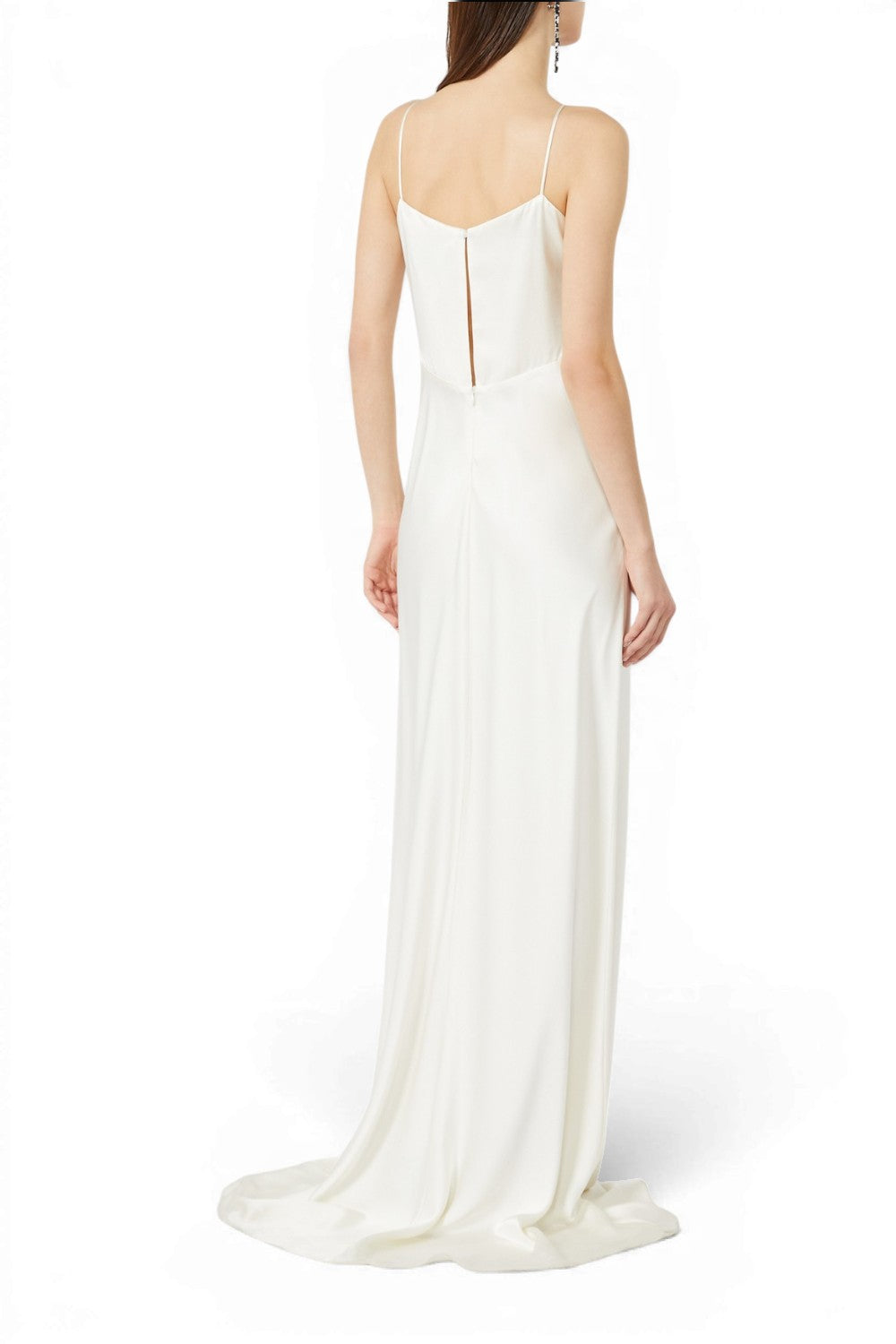 MAX MARA Abito slip dress in raso di seta "MXEMAROSO"
