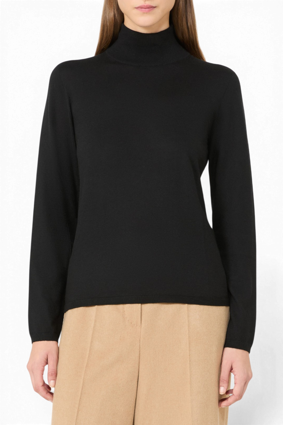 MAX MARA Dolcevita in filato di cachemire "MXMGATTO" – Nero