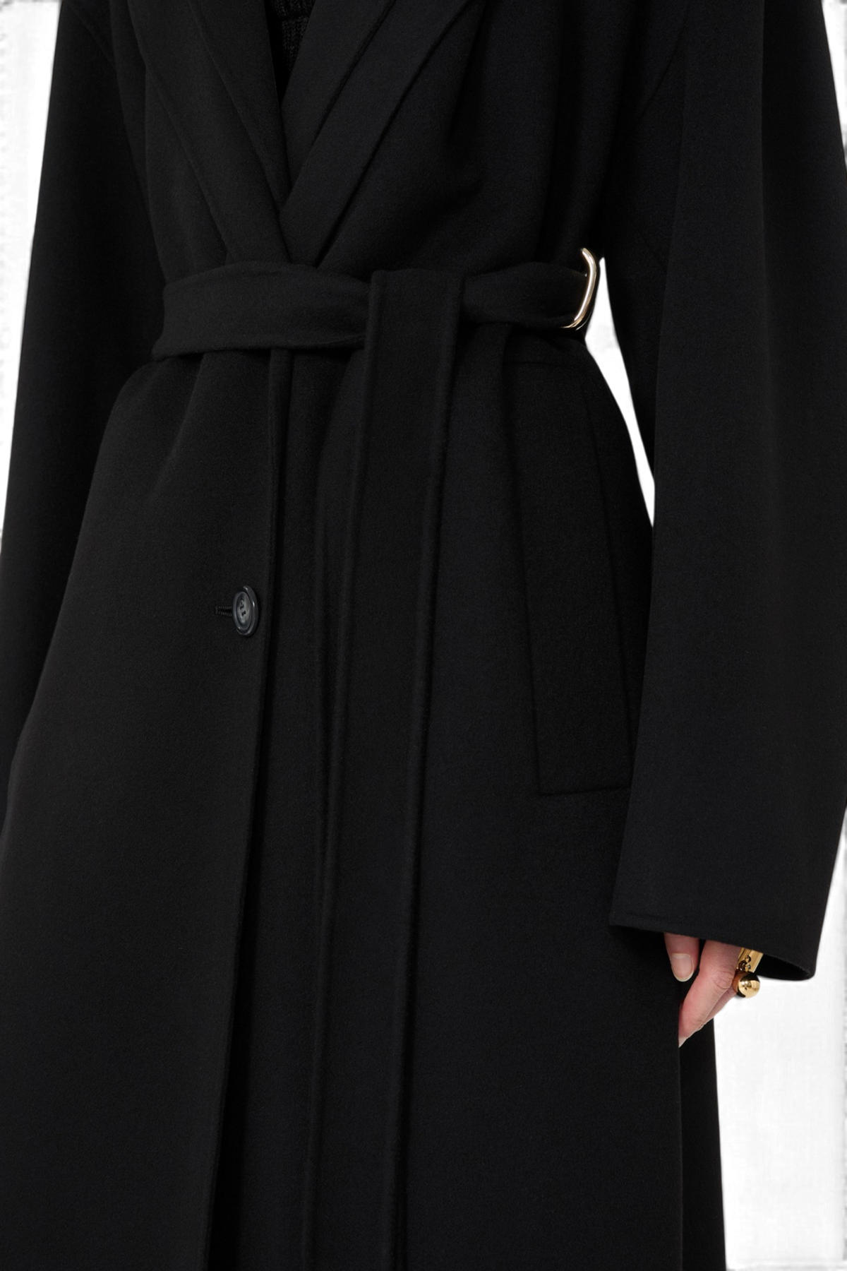 SPORTMAX Cappotto over in pura lana "SPXOLMO" – Nero