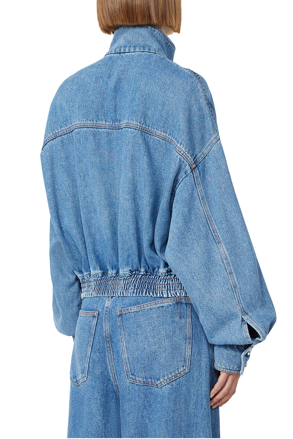 SPORTMAX Bomber over in denim indaco "SPDBUSSOLA"