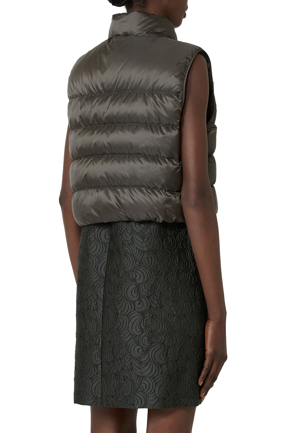 MAX MARA Gilet imbottito crop in tela antigoccia "MTCFAVILLA"