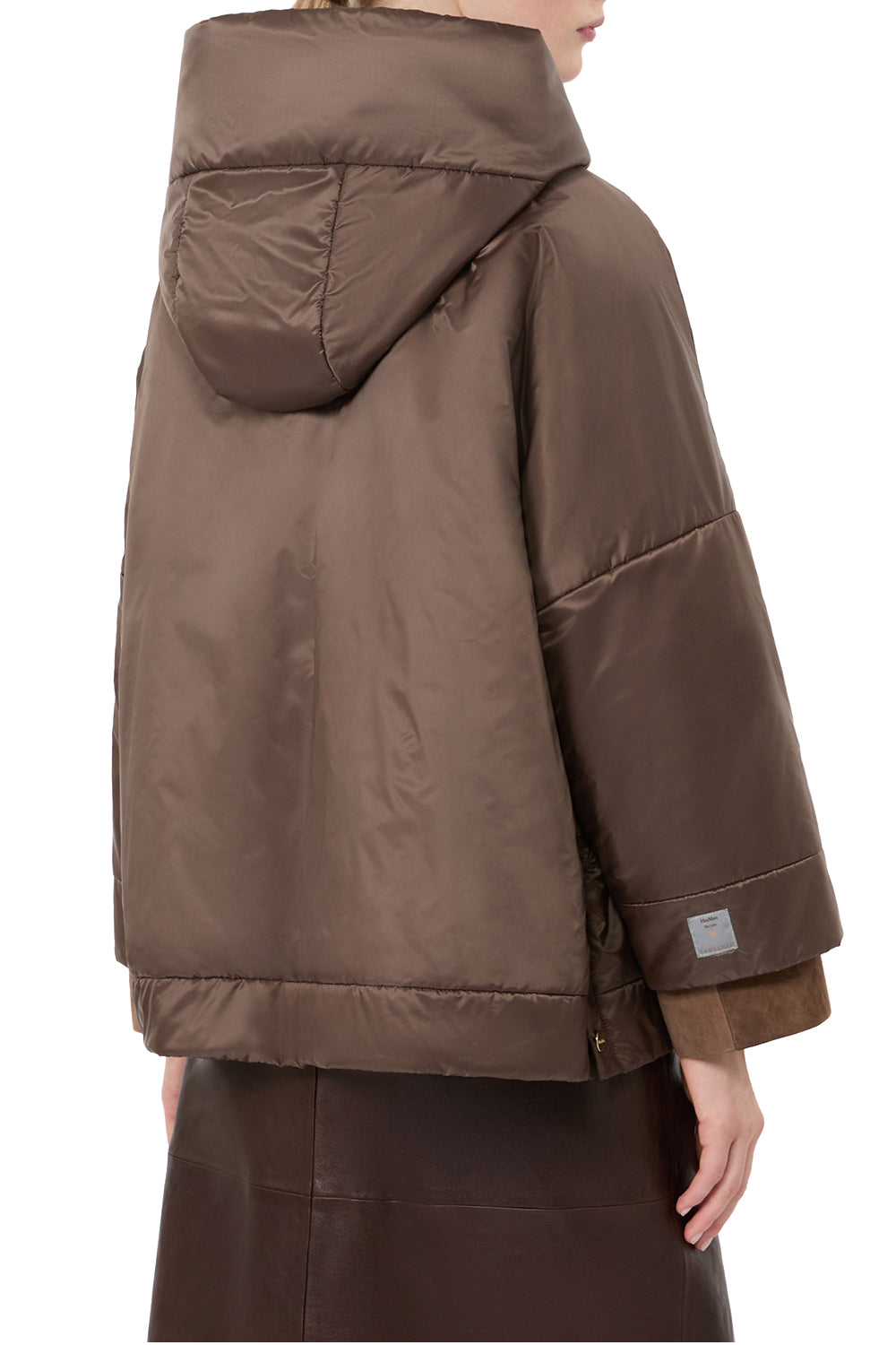 MAX MARA Giacca imbottita in tela antigoccia con cappuccio "MTCFIORE"