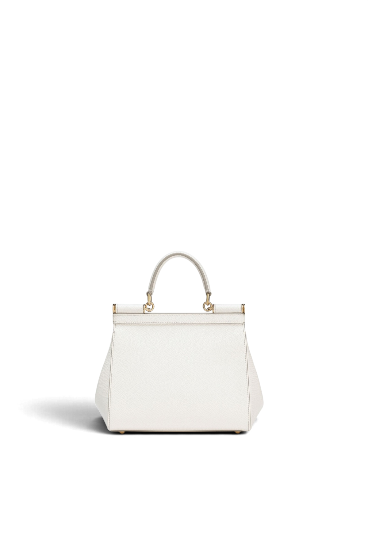 DOLCE & GABBANA Borsa a mano Sicily piccola in pelle di vitello dauphine – Bianco