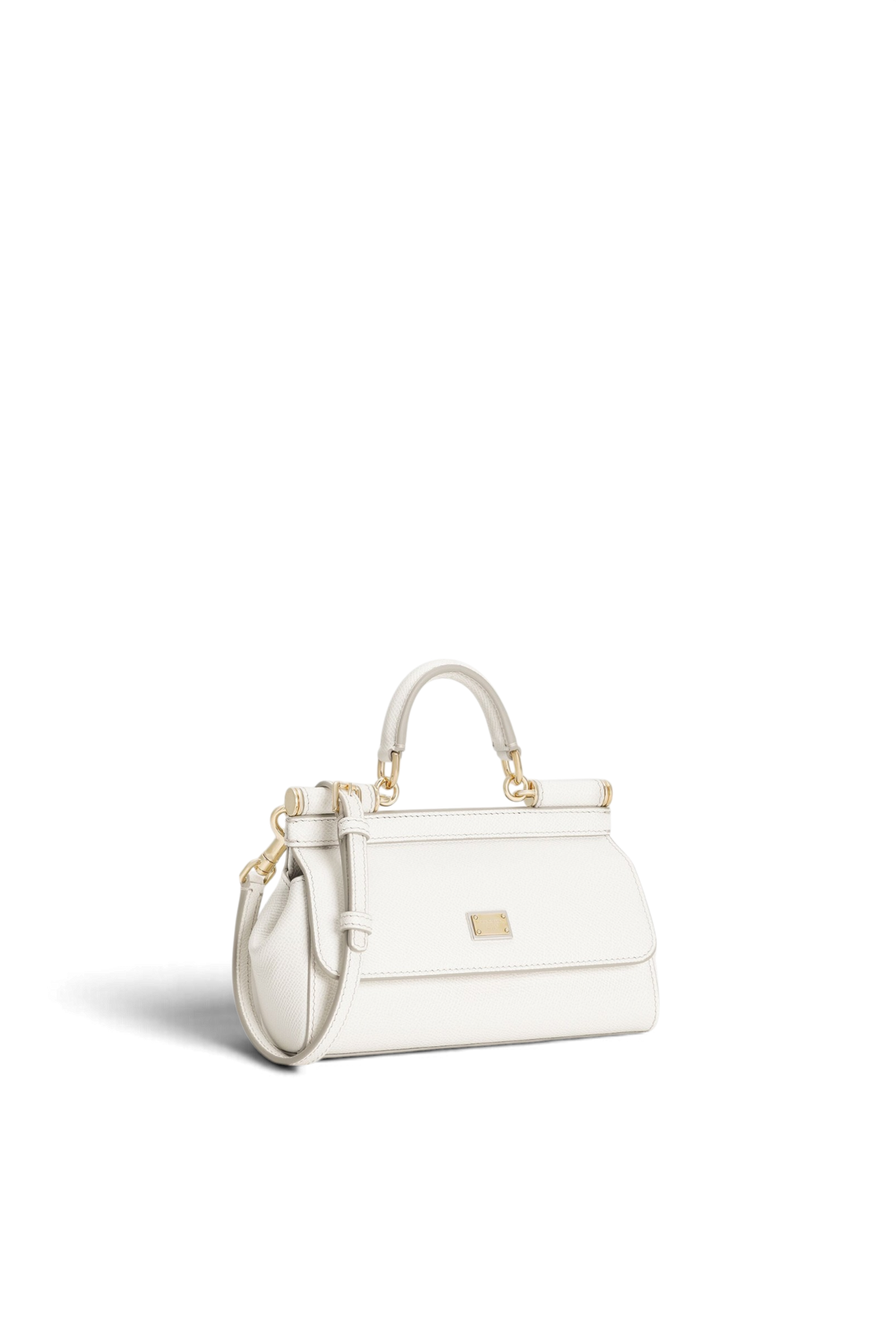 DOLCE & GABBANA Borsa a mano Sicily mini in pelle di vitello – Bianco