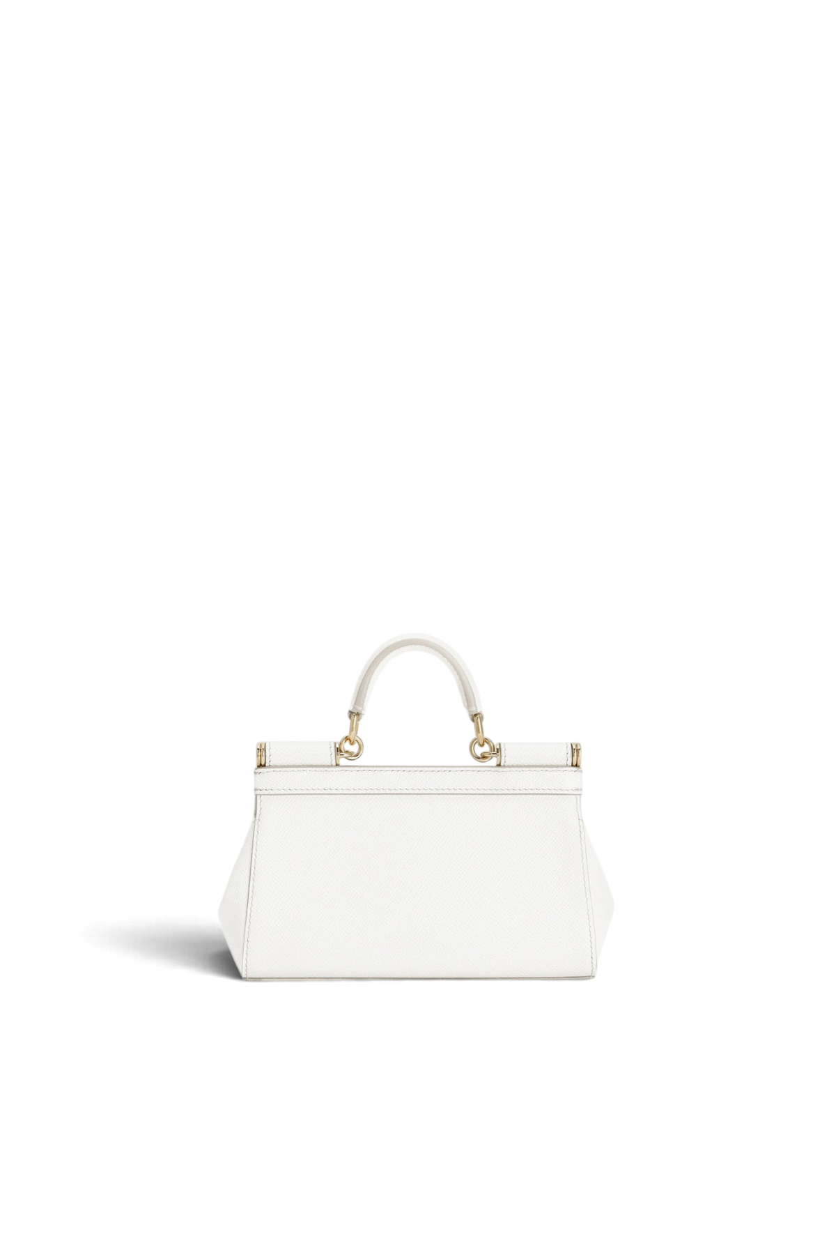 DOLCE & GABBANA Borsa a mano Sicily mini in pelle di vitello – Bianco