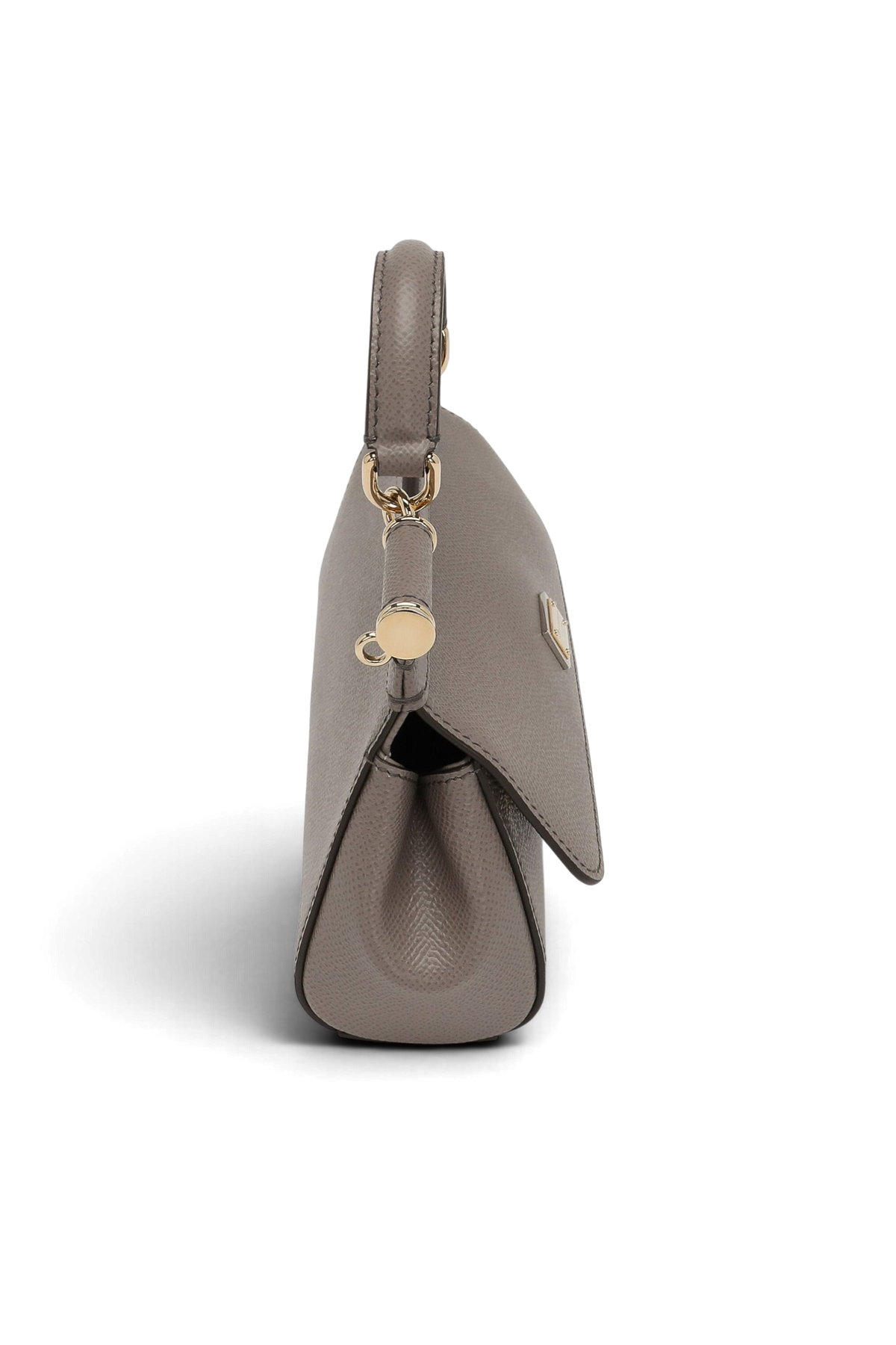 DOLCE & GABBANA Borsa a mano Sicily mini in pelle di vitello – Fango chiaro