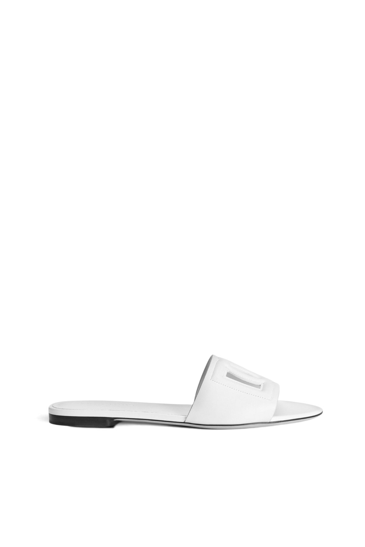 DOLCE & GABBANA Slide in pelle di vitello – Bianco