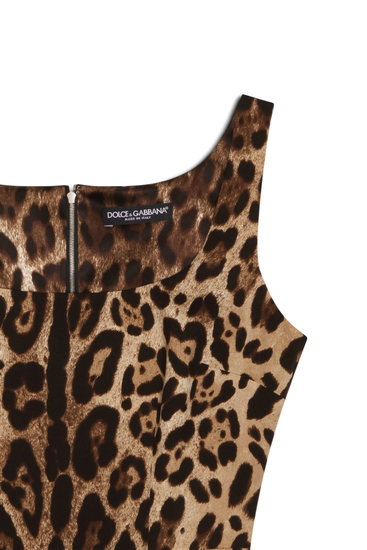 DOLCE & GABBANA charmeuse 레오파드 프린트 원피스