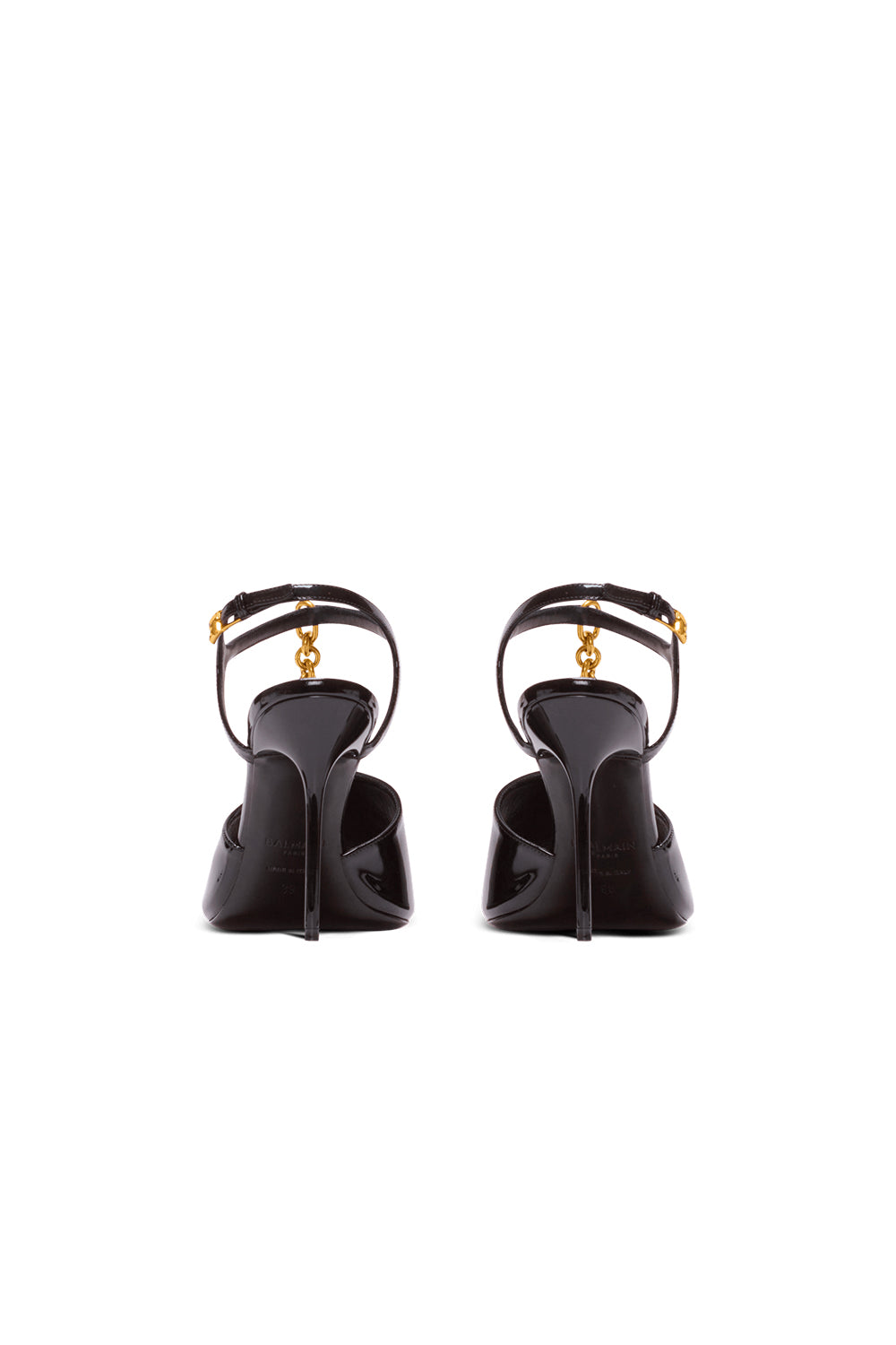 BALMAIN Sandali Sync in pelle di vitello verniciata