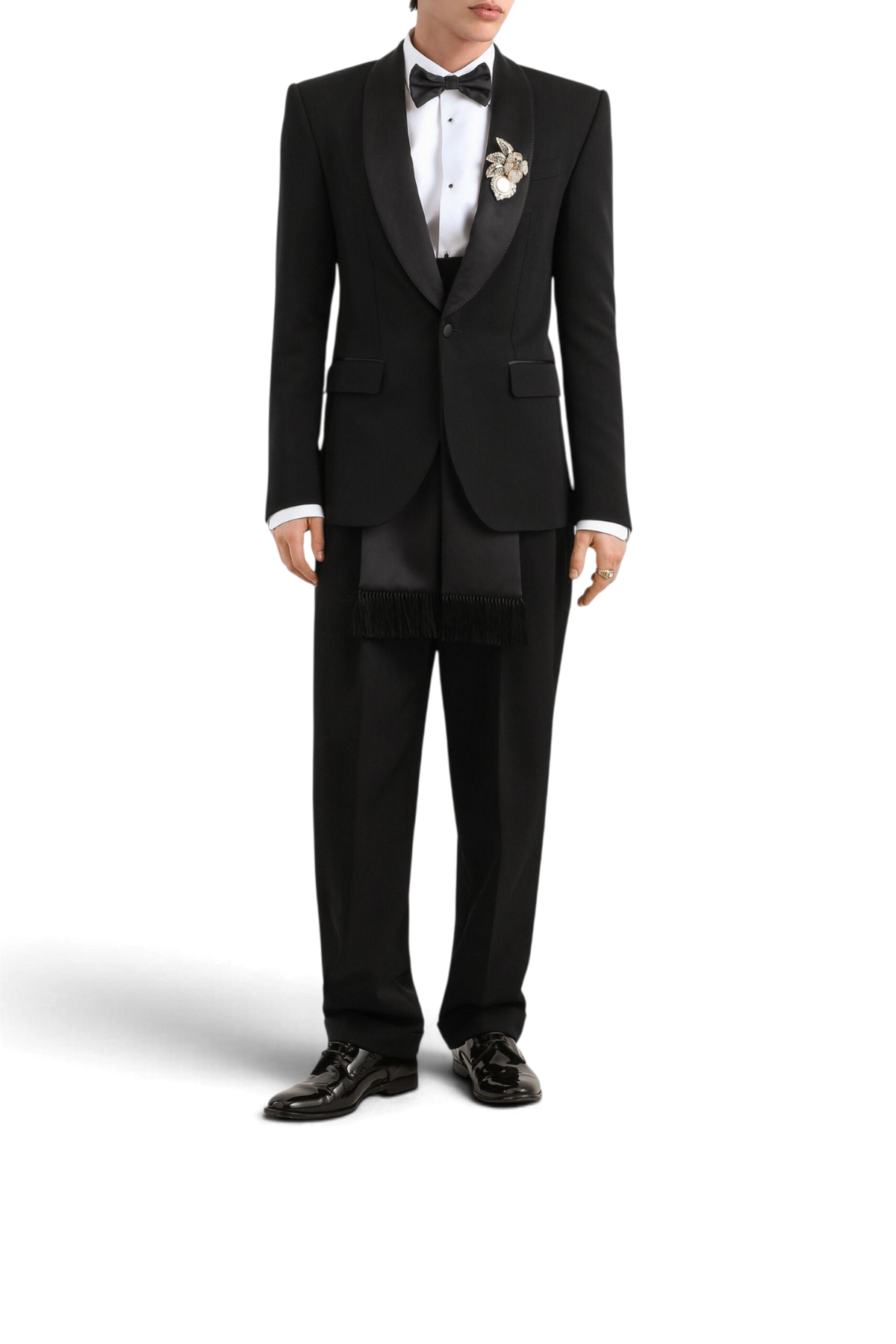 DOLCE & GABBANA Camicia tuxedo popeline di cotone