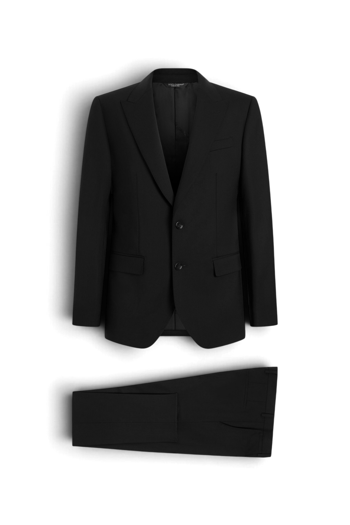DOLCE & GABBANA Abito monopetto martini light in gabardina di lana – Nero