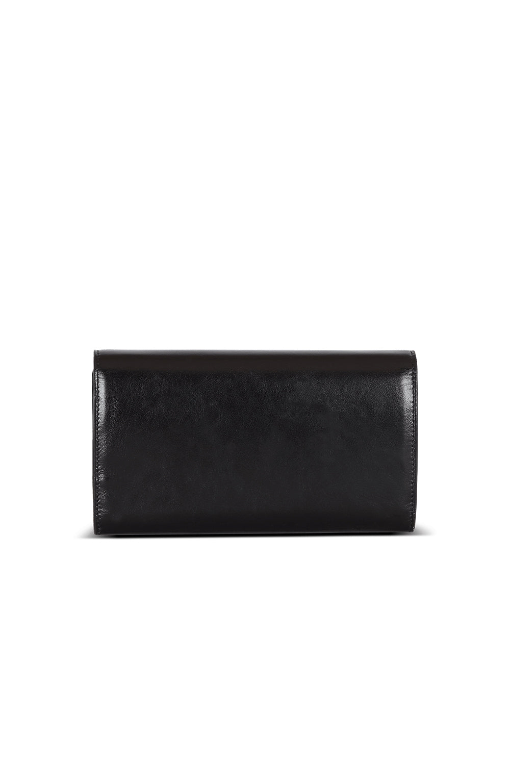 BALMAIN Portafoglio Shuffle con catena in pelle di vitello – NOIR