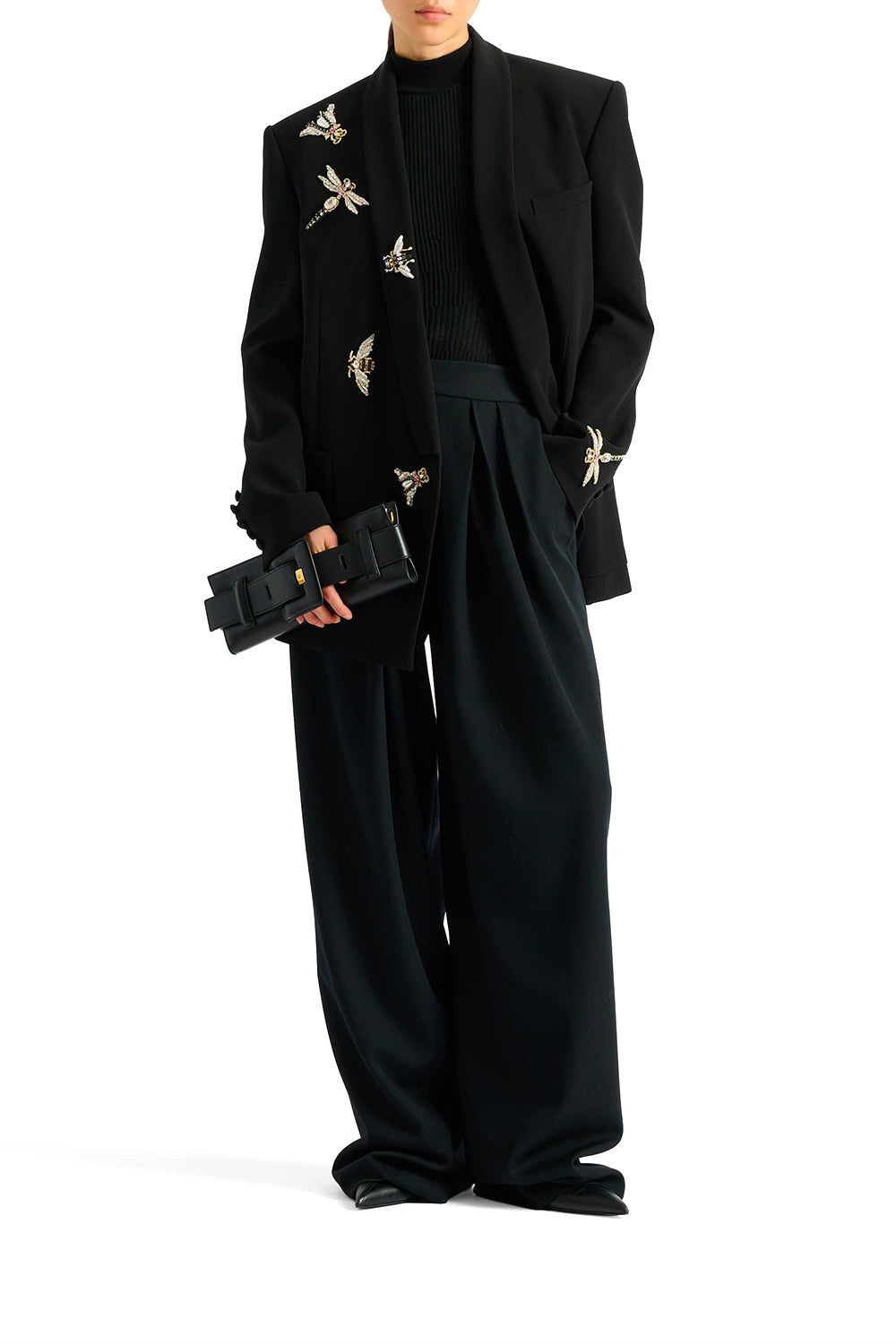 BALMAIN Pantaloni in grain de poudre