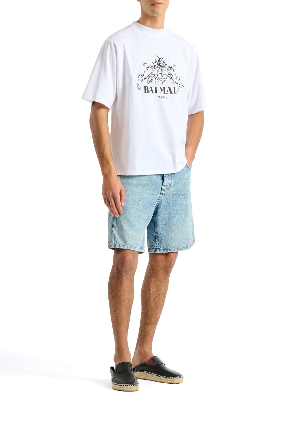 BALMAIN T-shirt Balmain Vine con stampa