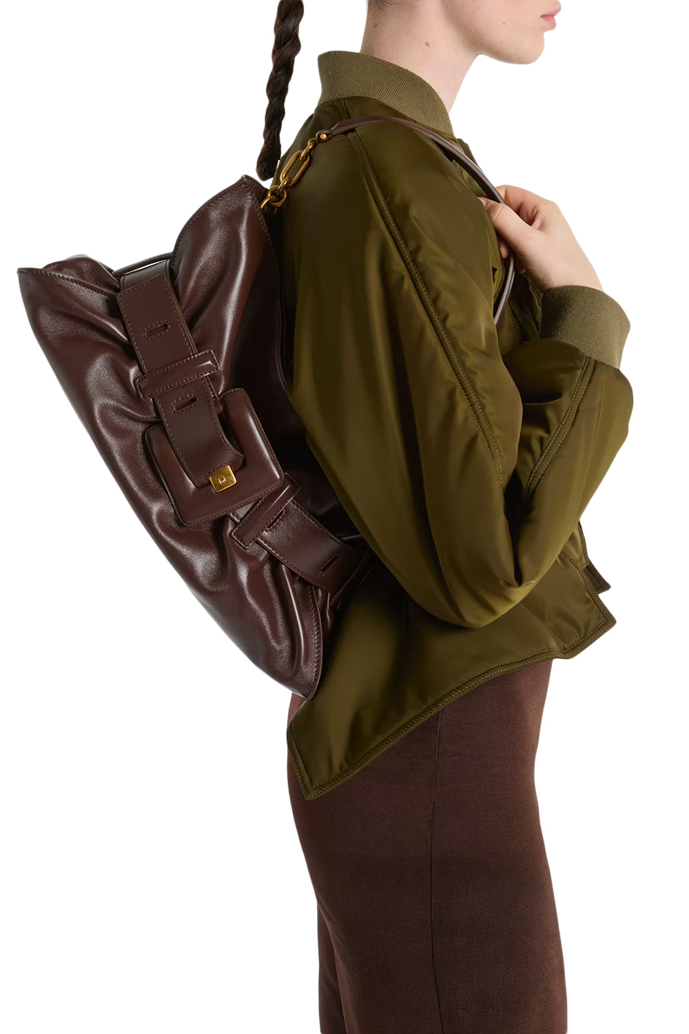 BALMAIN Borsa ANTHEM Media in pelle liscia