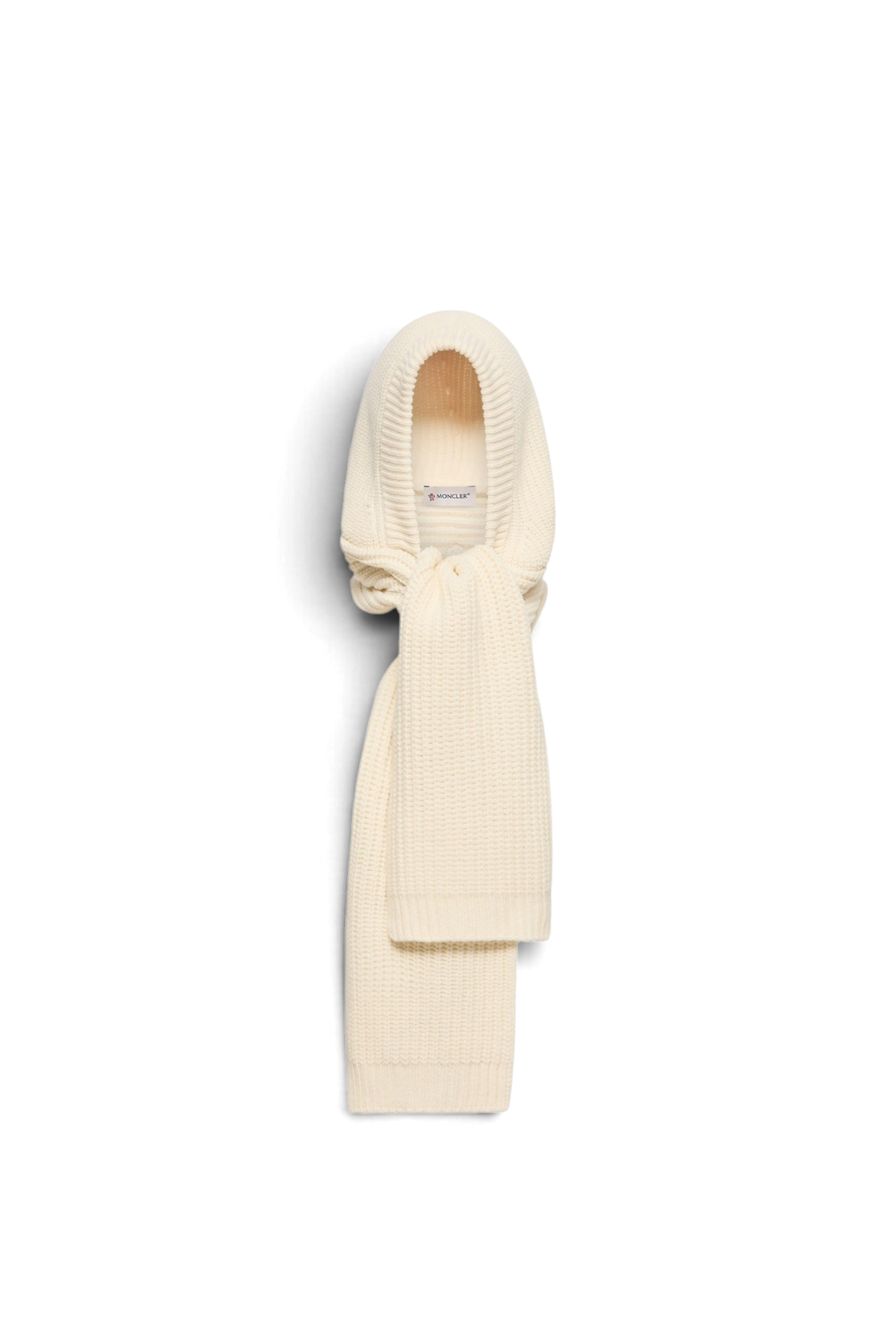 MONCLER Sciarpa con cappuccio in misto lana e cashmere