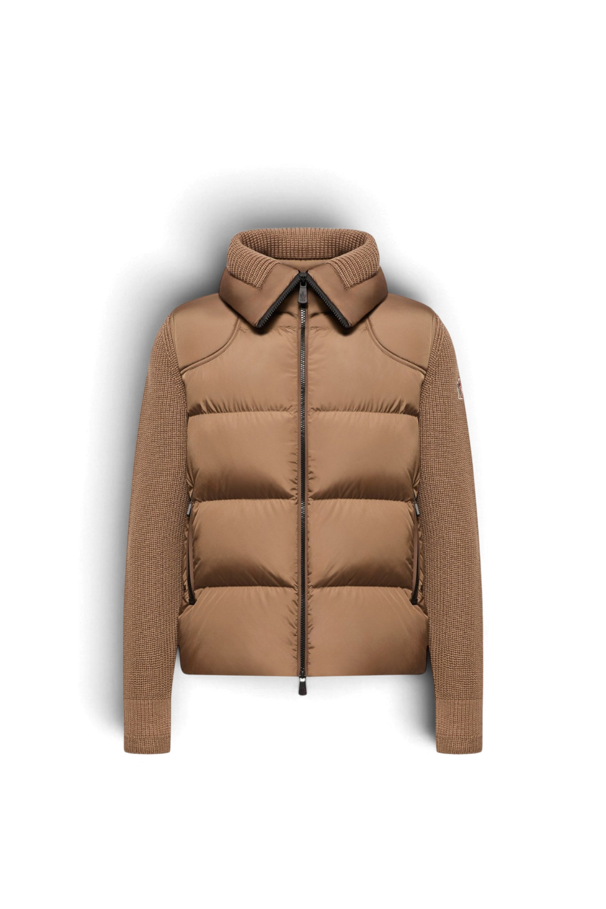 MONCLER GRENOBLE Cardigan imbottito in lana con zip