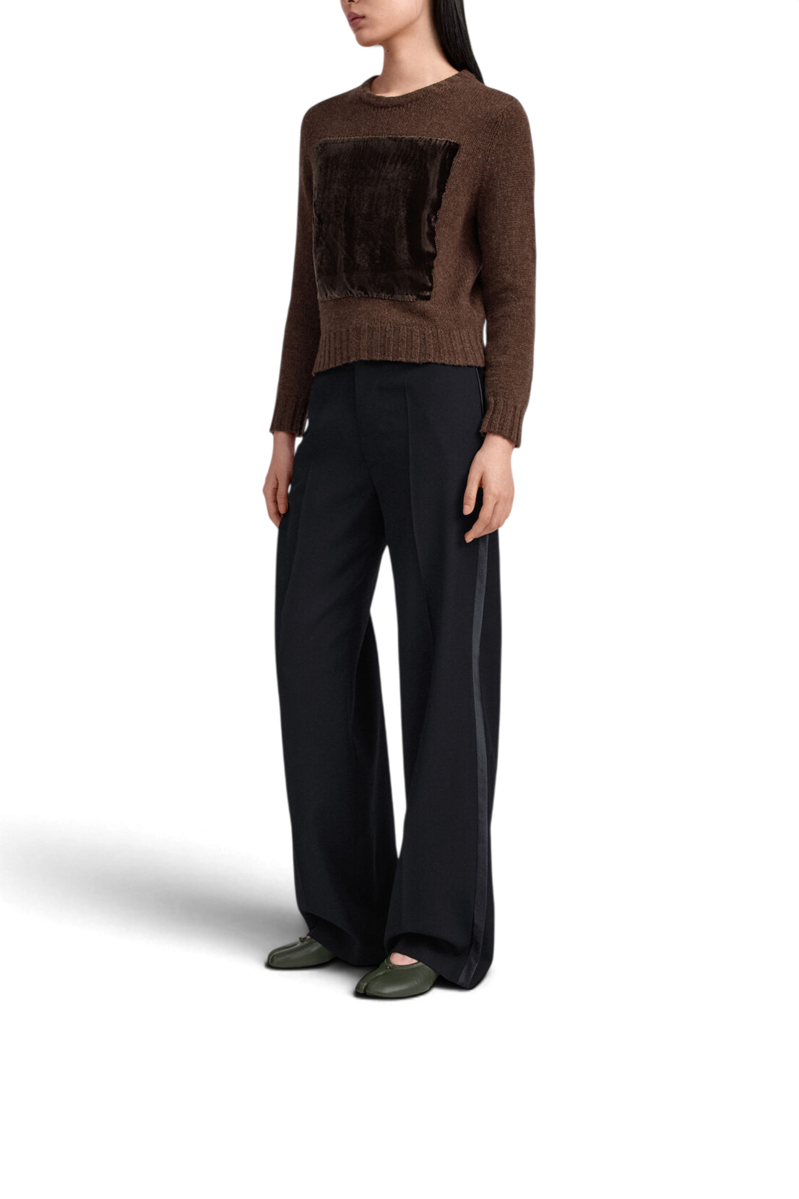MAISON MARGIELA Pantaloni Da Smoking In Lana Vergine E Cintura In Raso
