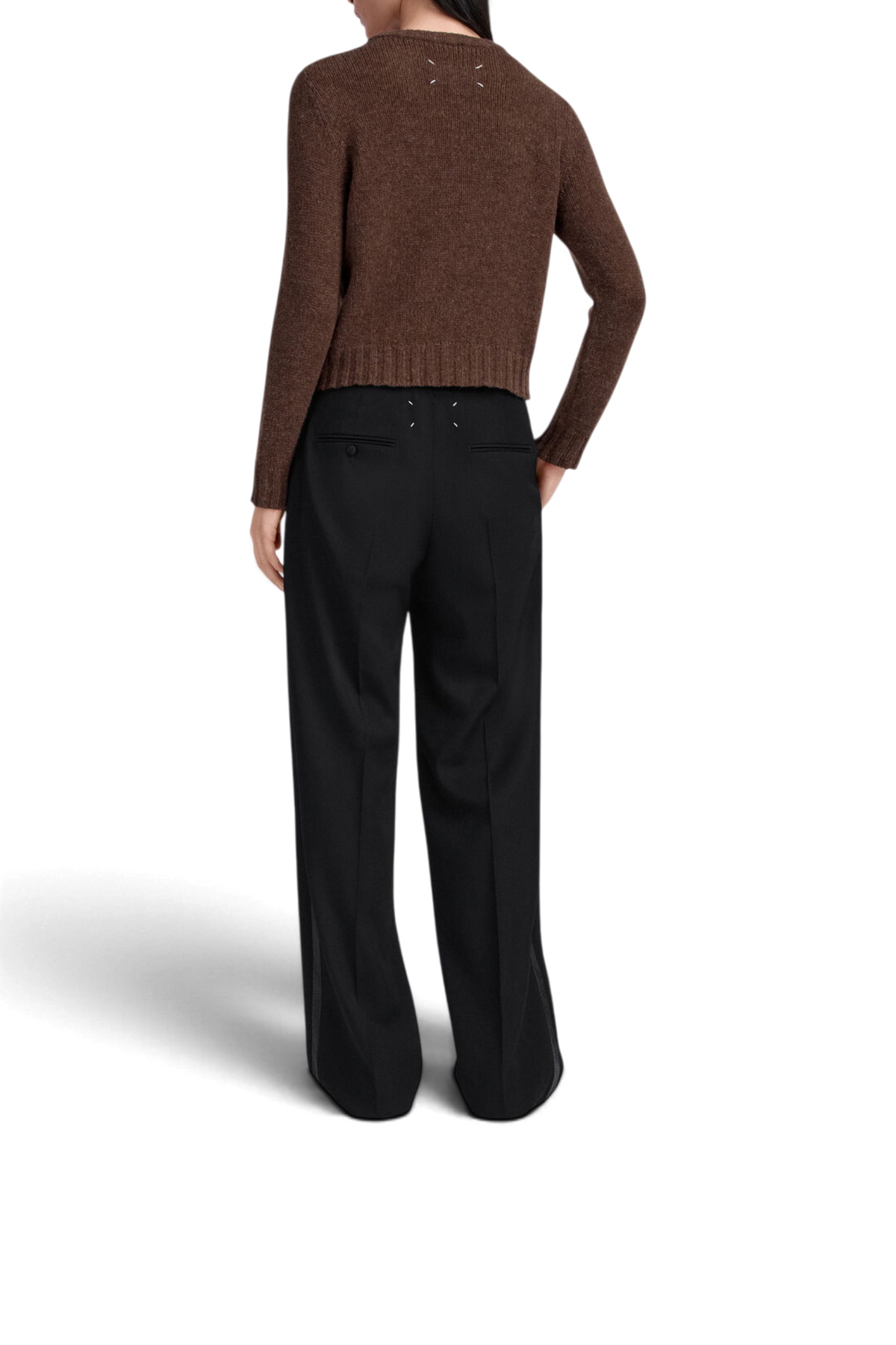 MAISON MARGIELA Pantaloni Da Smoking In Lana Vergine E Cintura In Raso