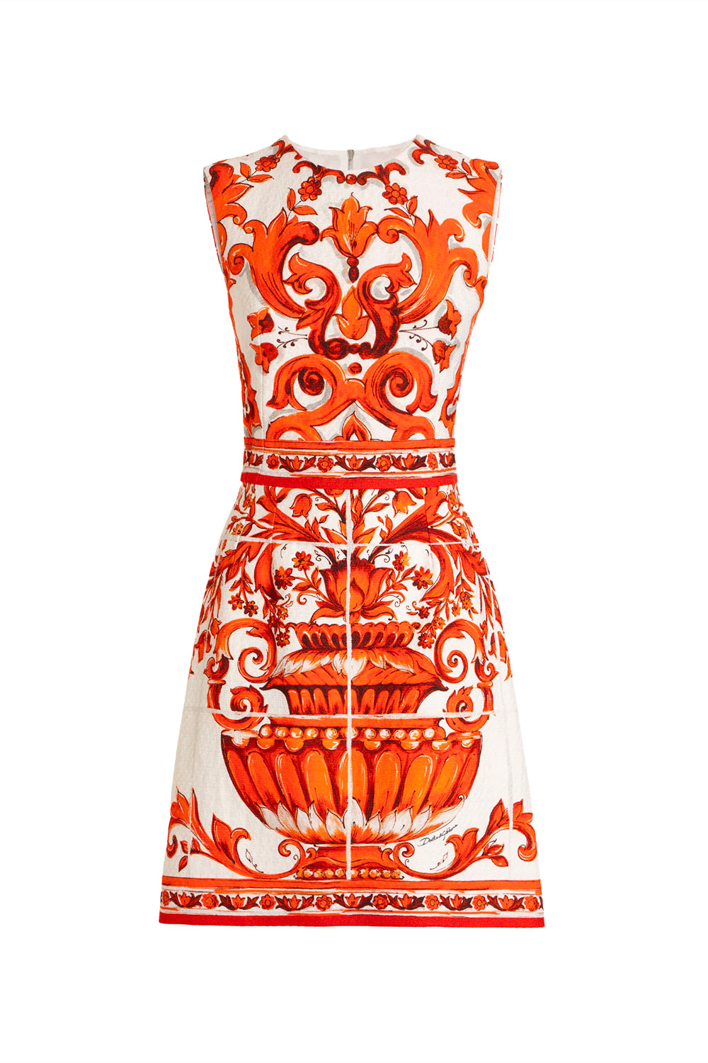DOLCE & GABBANA Abito corto stampa maiolica