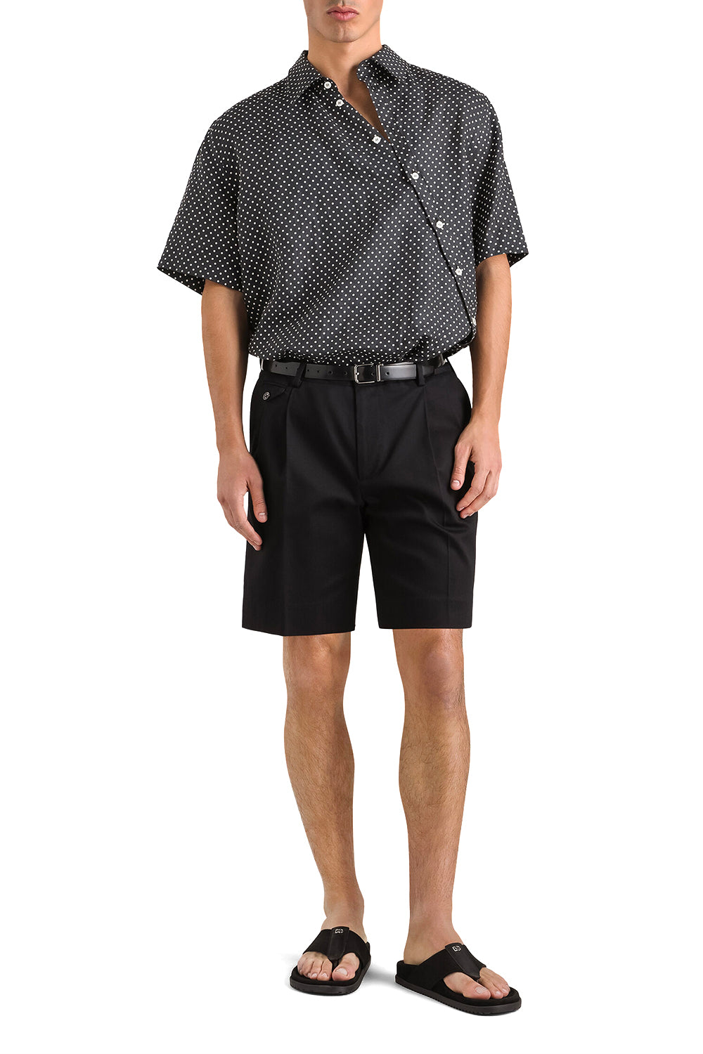 DOLCE & GABBANA Polka-dot-print linen shirt