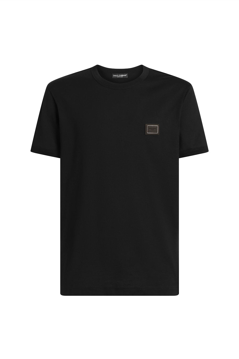 DOLCE & GABBANA Cotton T-shirt with Embroidered Patch