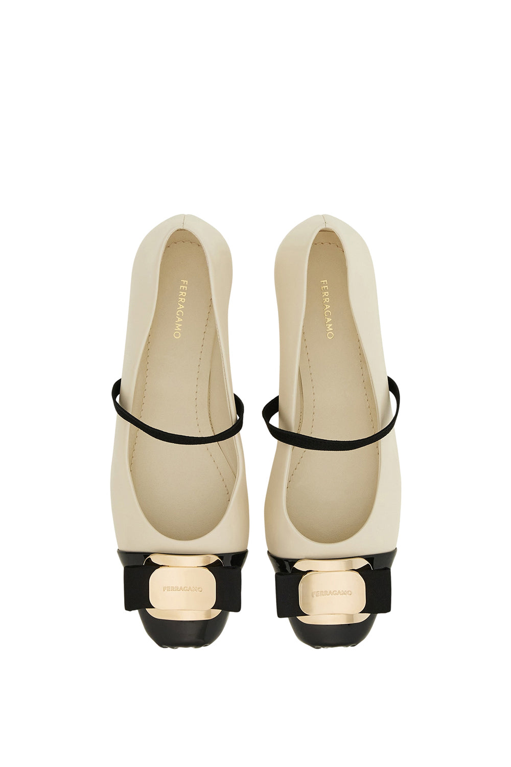 FERRAGAMO Ballerina new Vara plate bicolore