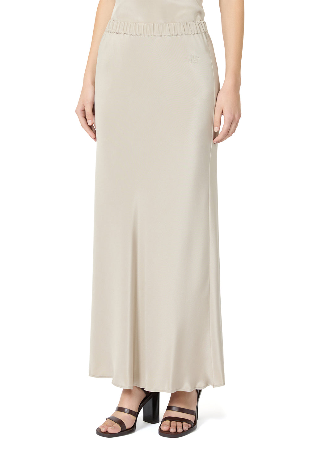 MAX MARA Gonna lunga in crêpe de Chine di seta "MXMSOSPIRO"