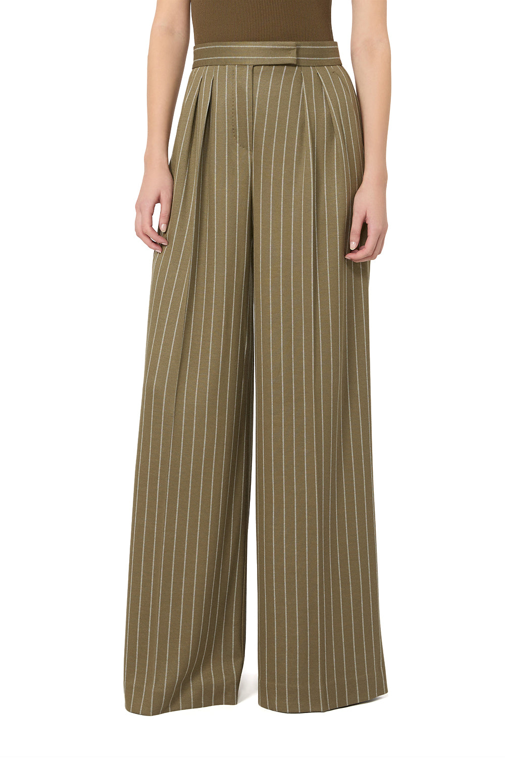 MAX MARA Pantalone in jersey gessato "MXMRIO"