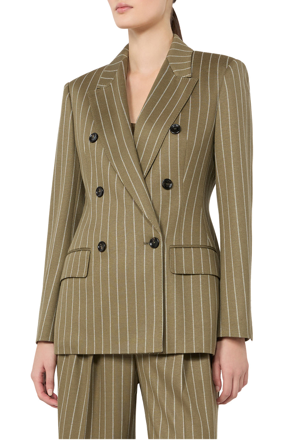 MAX MARA Blazer doppiopetto in jersey gessato "MXMBALTA"