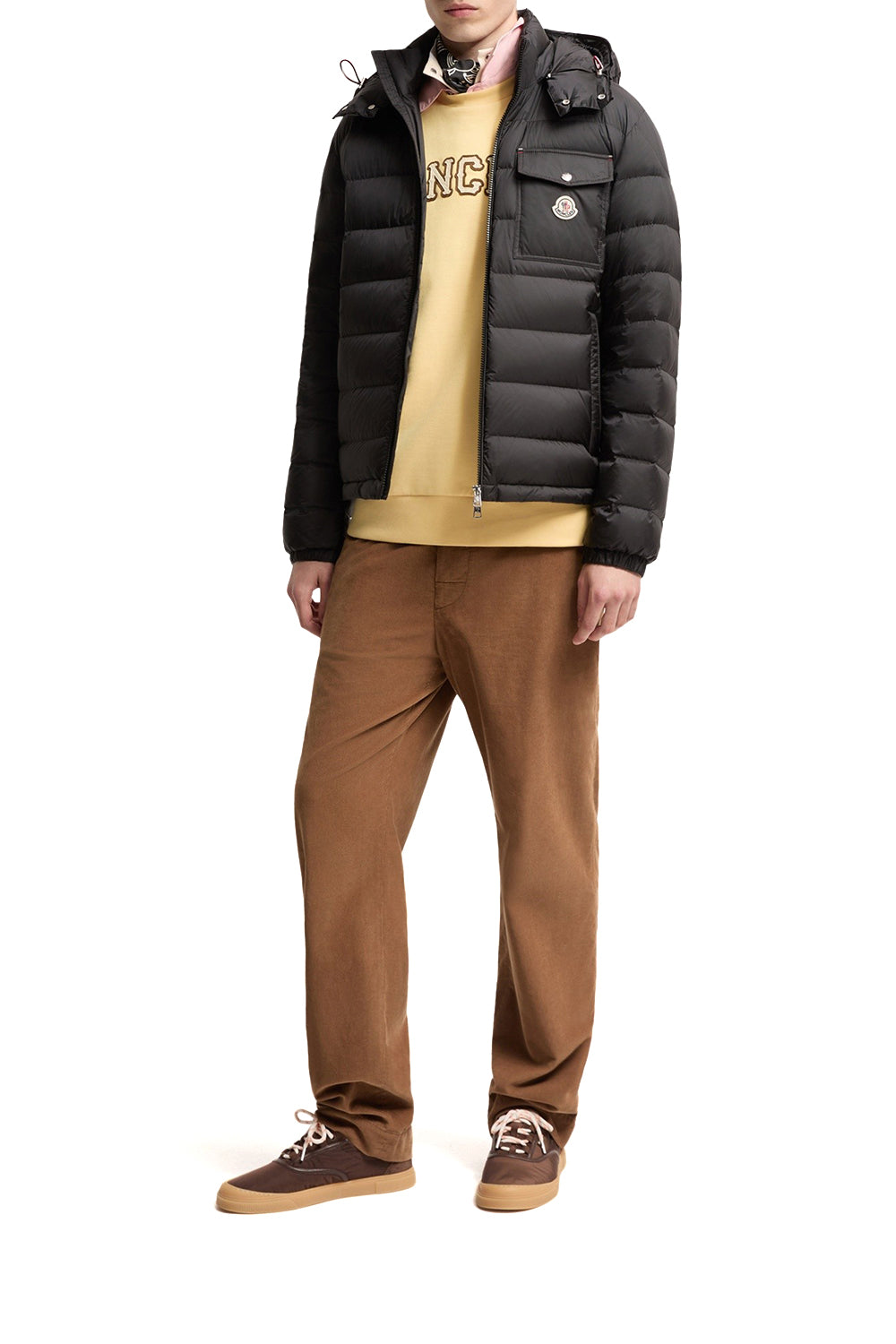 MONCLER Piumino corto Verith con cappuccio
