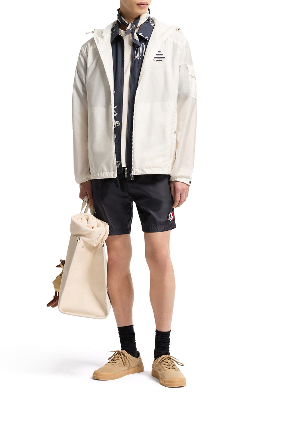 MONCLER Shorts da bagno logati