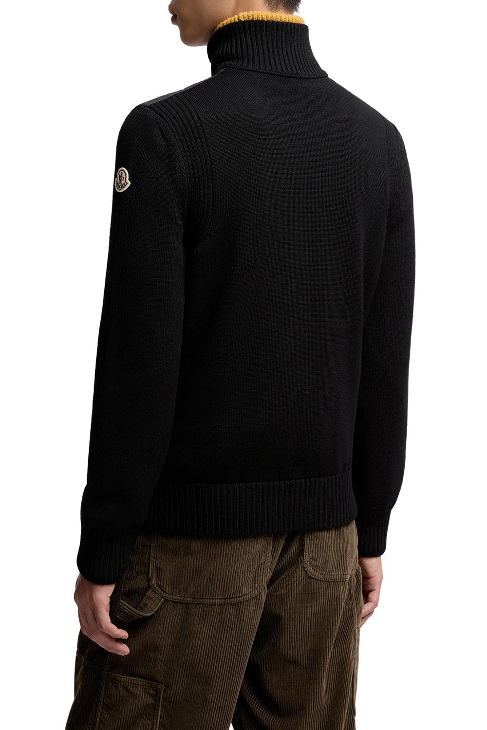 MONCLER Cardigan imbottito in lana con zip