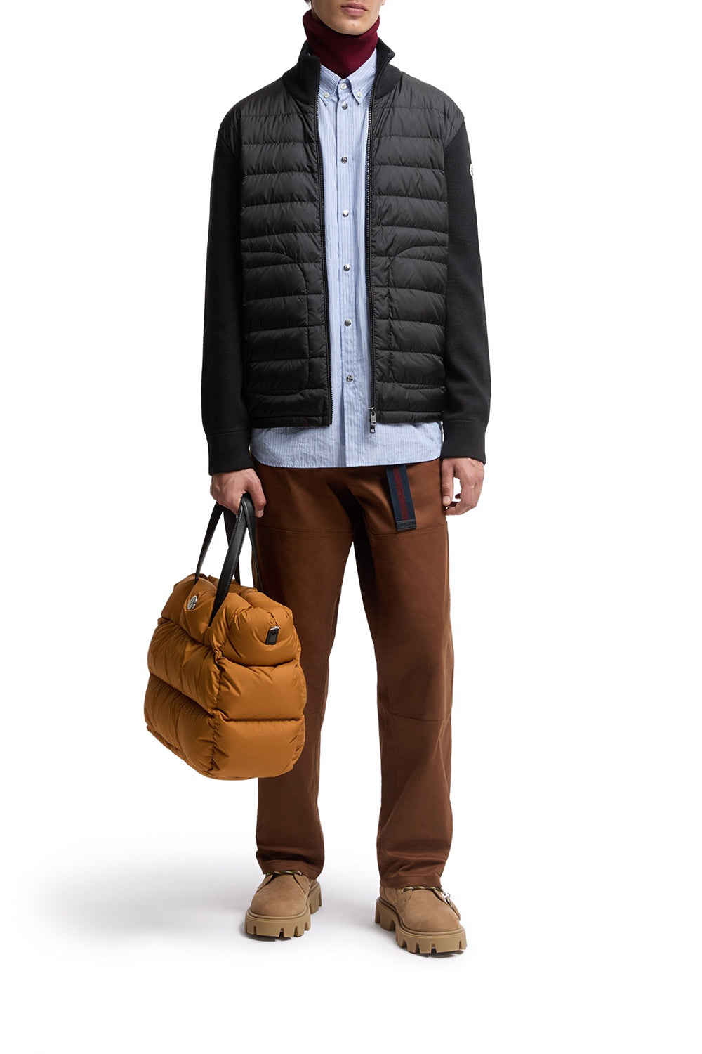 MONCLER Cardigan imbottito con zip