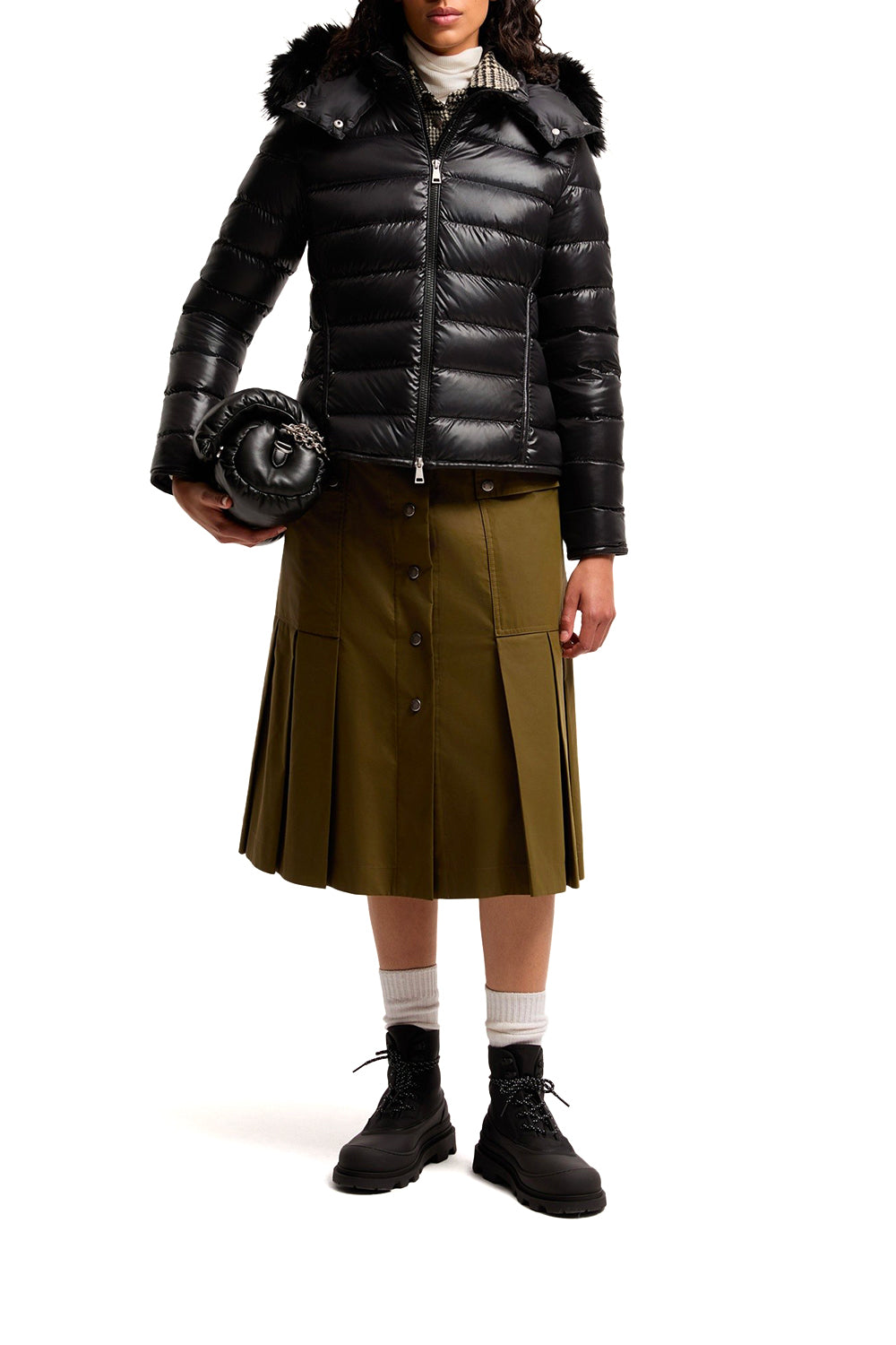 MONCLER Piumino corto Badyeffe con cappuccio