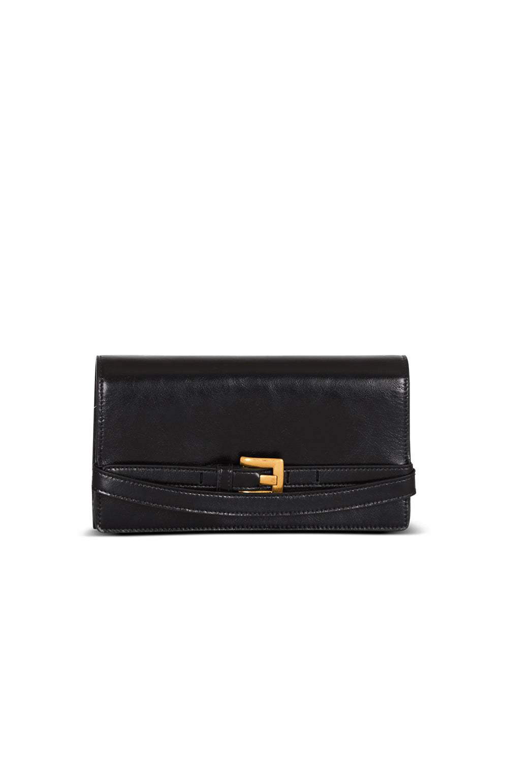 BALMAIN Portafoglio Shuffle con catena in pelle di vitello