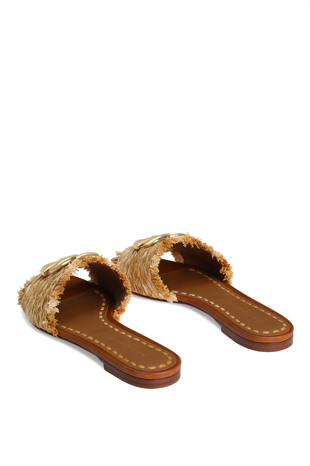 DOLCE & GABBANA Ciabatta in treccia di rafia