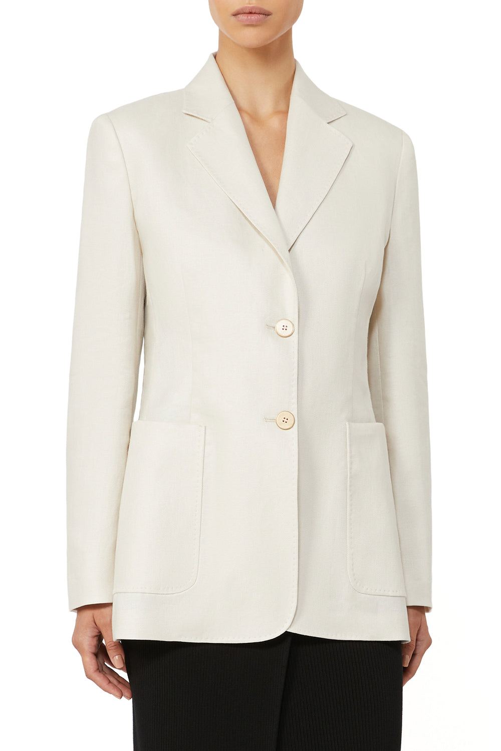 MAX MARA Blazer in tessuto di puro lino "MXMVOLONTA"