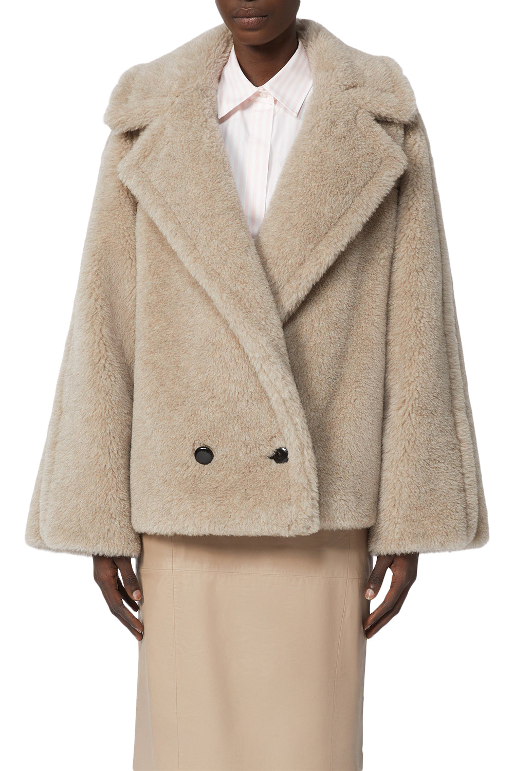 MAX MARA Cappotto in Teddy di alpaca e cachemire MXMCAMBUSA