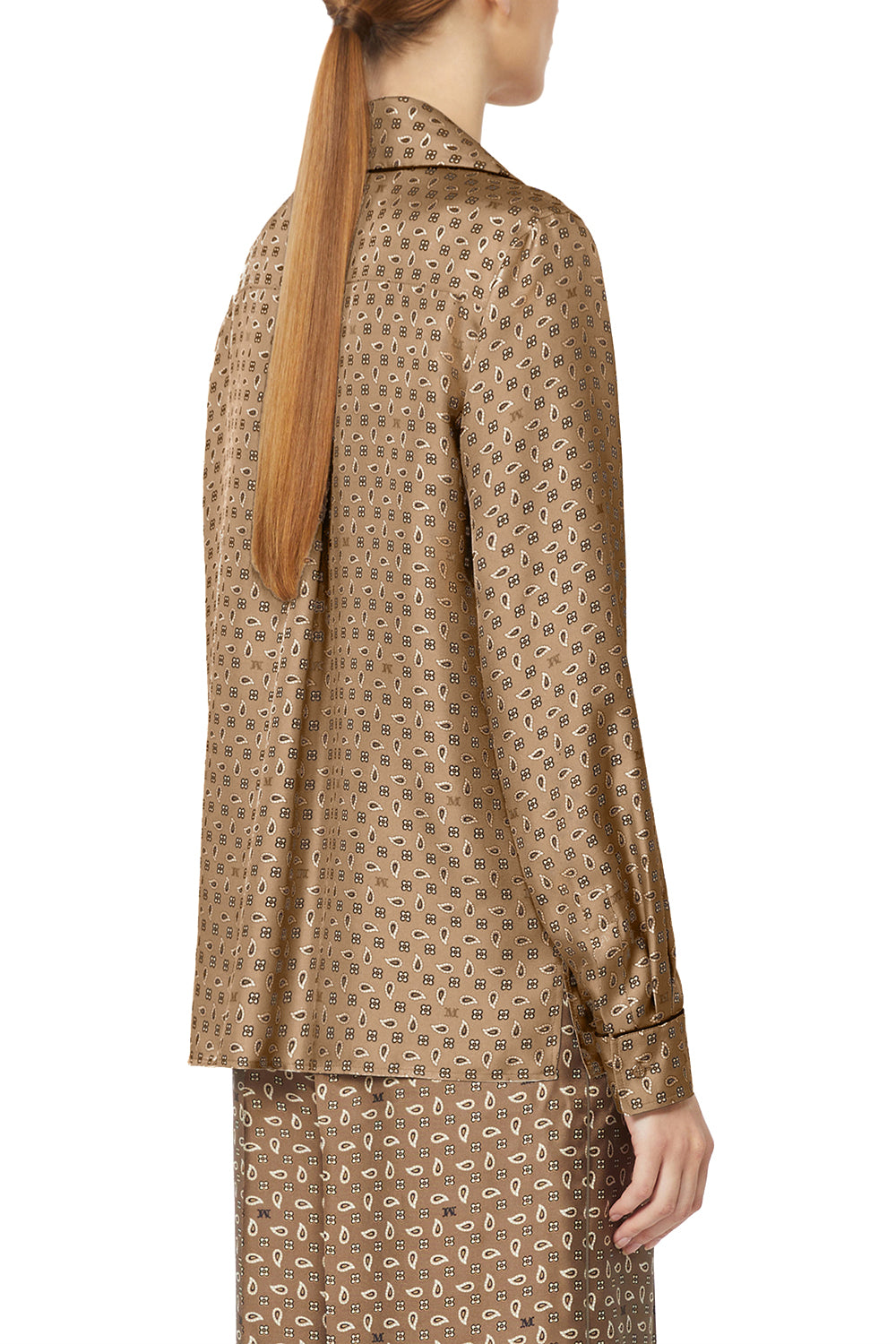 MAX MARA Camicia semiaderente in seta stampata MXMDISCO