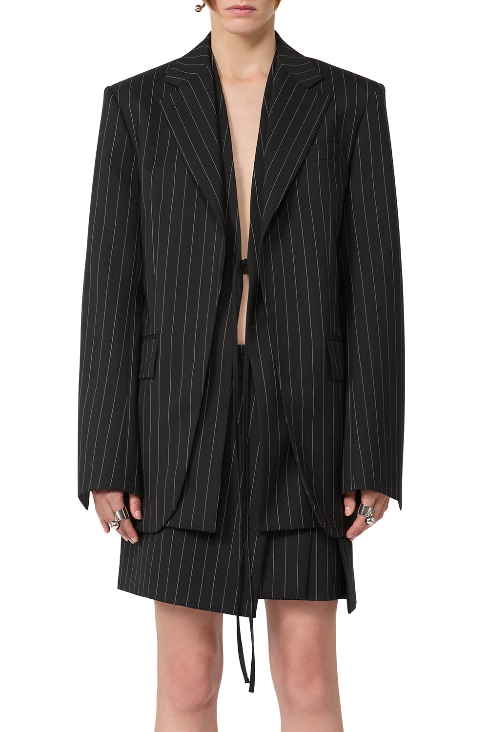 SPORTMAX Blazer sartoriale in gabardina gessata SPXDIVINA