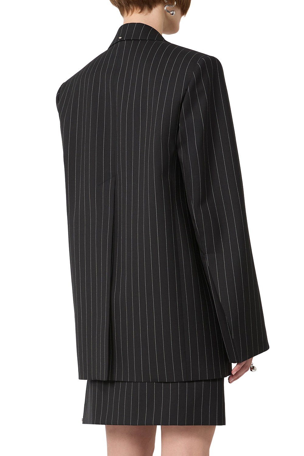 SPORTMAX Blazer sartoriale in gabardina gessata SPXDIVINA