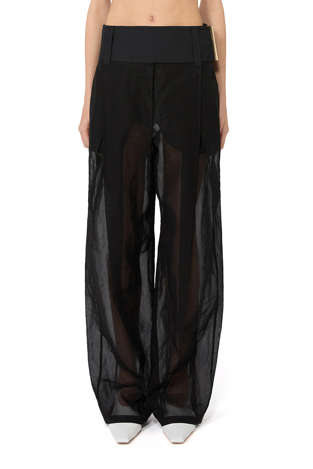 SPORTMAX Weite Hose aus strukturiertem Baumwollvoile „SPSFERITO“