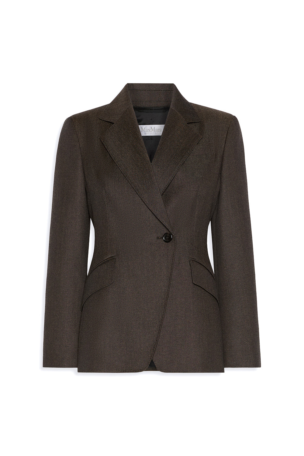 MAX MARA Blazer sfiancato in lana effetto denim "MXMNEUTRO"