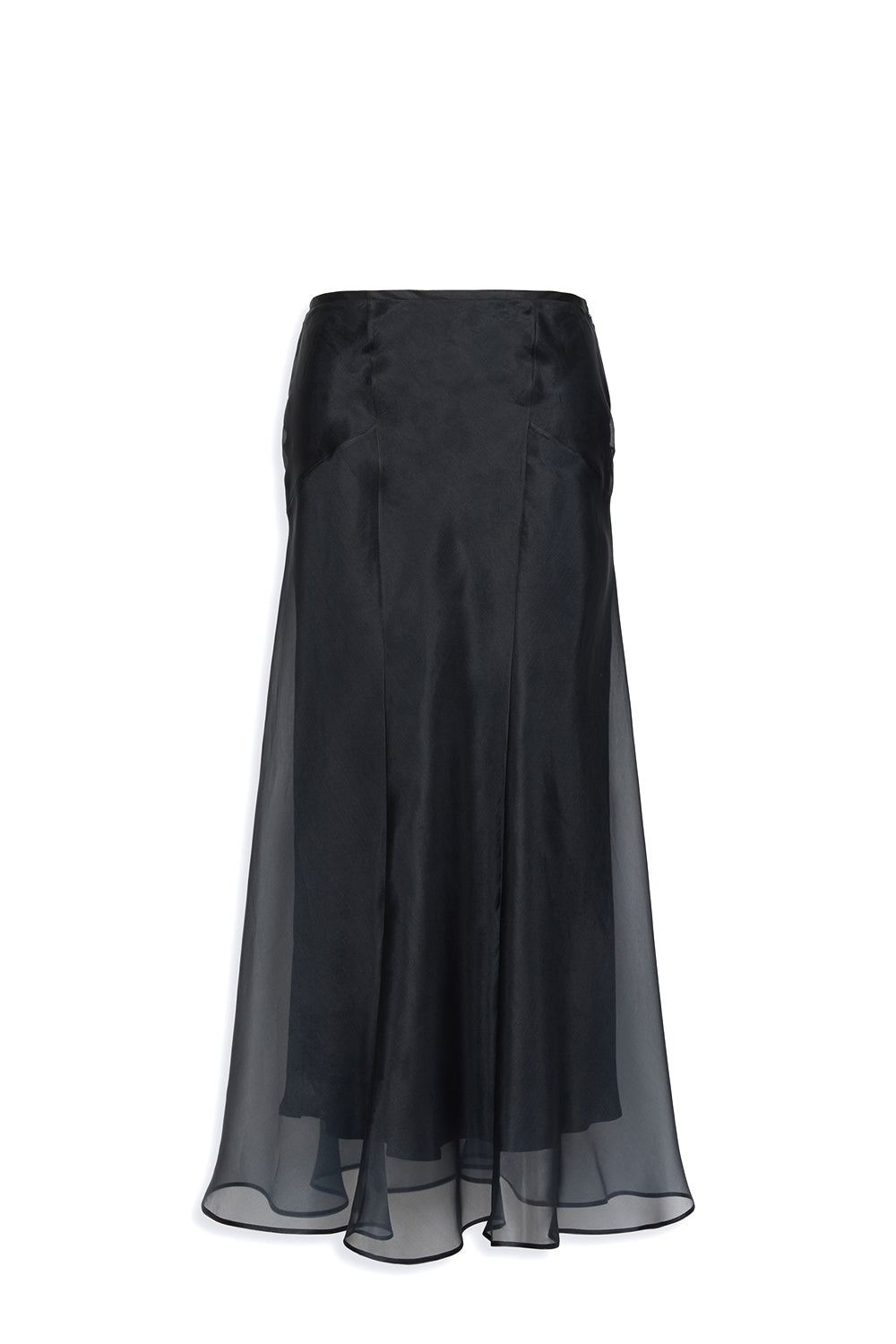 MAX MARA Gonna longuette in organza di seta "MXEASTRALE"