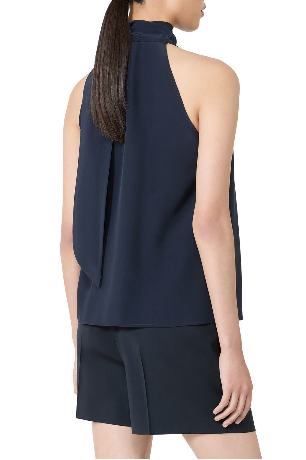 MAX MARA Top smanicato in crêpe de Chine "MXMFUNE"