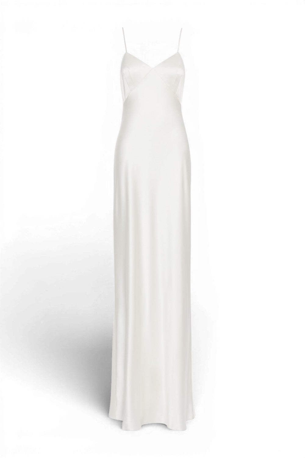 MAX MARA Abito slip dress in raso di seta "MXEMAROSO"