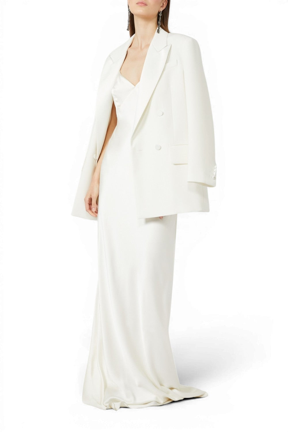 MAX MARA Abito slip dress in raso di seta "MXEMAROSO"